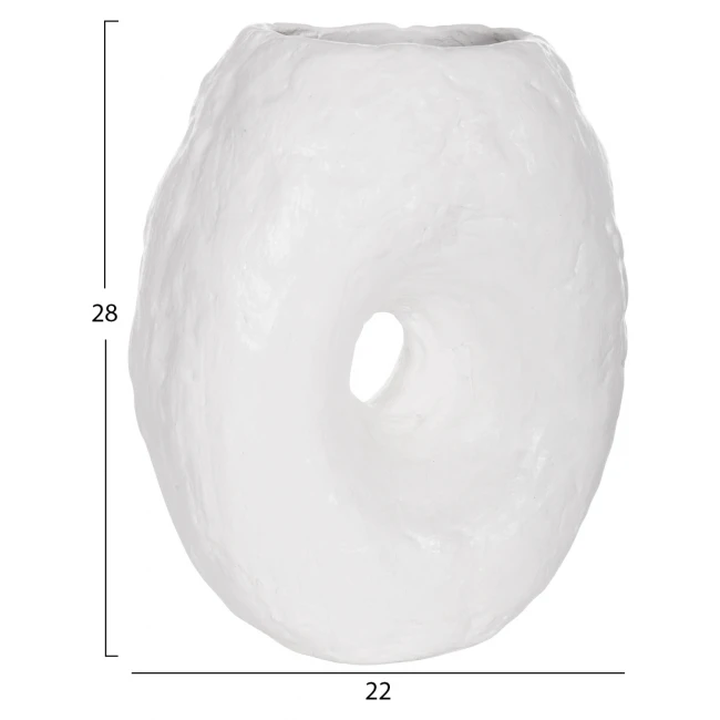 ΕΠΙΤΡΑΠΕΖΙΟ ΔΙΑΚΟΣΜΗΤΙΚΟ ΒΑΖΟ NAMENTIS HM4673.02S ΛΕΥΚΗ ΤΕΡΑΚΟΤΑ--22x13x28Υεκ