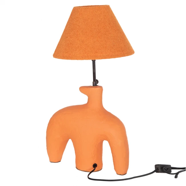 ΕΠΙΤΡΑΠΕΖΙΟ ΦΩΤΙΣΤΙΚΟ BOFEL HM4697 ΤΕΡΑΚΟΤΑ ΠΟΡΤΟΚΑΛΙ-ΚΑΠΕΛΟ TEDDY ΥΦΑΣΜΑ 30x8x52Υεκ