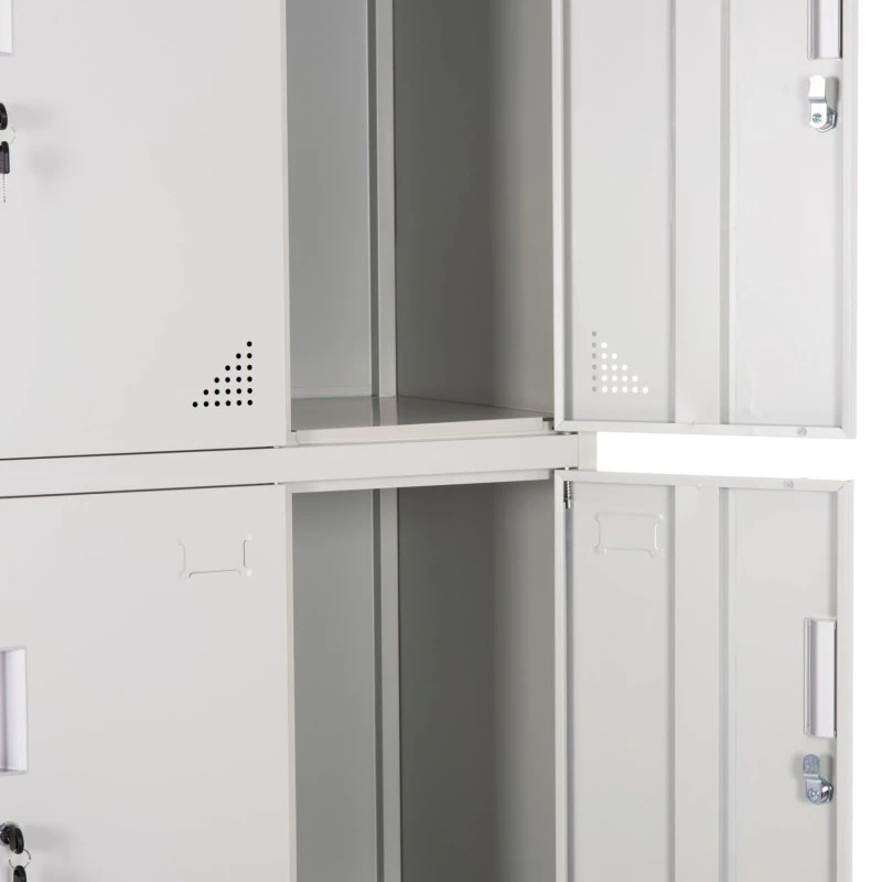 ΦΟΡΙΑΜΟΣ ΜΕΤΑΛΛΙΚΟΣ MALMOE HM5636.11 9 ΝΤΟΥΛΑΠΑΚΙΑ ΜΕ ΚΛΕΙΔΑΡΙΕΣ-ΓΚΡΙ 90x45x185Υεκ.