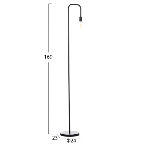 ΦΩΤΙΣΤΙΚΟ ΔΑΠΕΔΟΥ KRAMER HM7535.11 ΜΕΤΑΛΛΟ ΣΕ ΜΑΥΡΟ 23x169Υεκ.