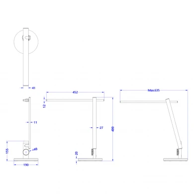 ΦΩΤΙΣΤΙΚΟ ΓΡΑΦΕΙΟΥ LED BLAIN PRO HM4445.07 ΓΚΡΙ ΜΕΤΑΛΛΙΚΟ ΧΡΩΜΑ Φ19x49,9Υεκ.