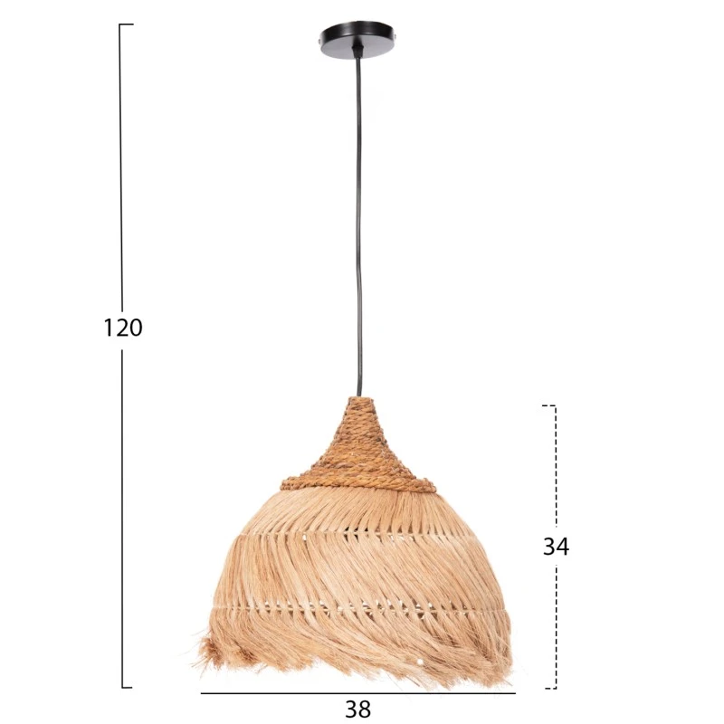 ΦΩΤΙΣΤΙΚΟ ΟΡΟΦΗΣ ΑΠΟ ΙΝΕΣ MENDONG GRASS ΣΕ ΦΥΣΙΚΟ 40x40x40Yεκ.HM7776