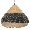 ΦΩΤΙΣΤΙΚΟ ΟΡΟΦΗΣ ΚΡΕΜΑΣΤΟ HM4354 ΦΥΣΙΚΟ RAΤΤΑΝ-PAPER ROPE-ΦΥΣΙΚΟ&ΜΑΥΡΟ Φ54x42-145Υεκ.
