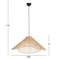 ΦΩΤΙΣΤΙΚΟ ΟΡΟΦΗΣ ΚΡΕΜΑΣΤΟ HM7879.02 RATTAN ΣΕ ΦΥΣΙΚΟ ΧΡΩΜΑ Φ80x126Υ εκ.