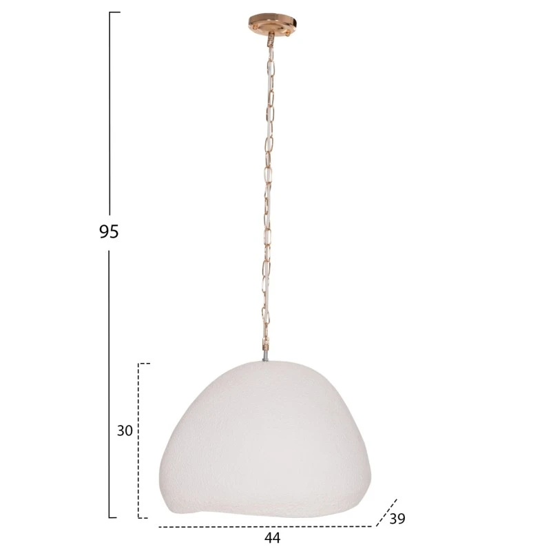 ΦΩΤΙΣΤΙΚΟ ΟΡΟΦΗΣ ΚΡΕΜΑΣΤΟ JAYLEN HM4703.02S FIBER CEMENT ΛΕΥΚΟ