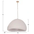 ΦΩΤΙΣΤΙΚΟ ΟΡΟΦΗΣ ΚΡΕΜΑΣΤΟ JAYLEN HM4703.02XL FIBER CEMENT ΛΕΥΚΟ 74x68x50-70Υεκ.