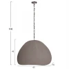 ΦΩΤΙΣΤΙΚΟ ΟΡΟΦΗΣ ΚΡΕΜΑΣΤΟ JAYLEN HM4703.03L FIBER CEMENT ΓΚΡΙ 65x55x45Υεκ.