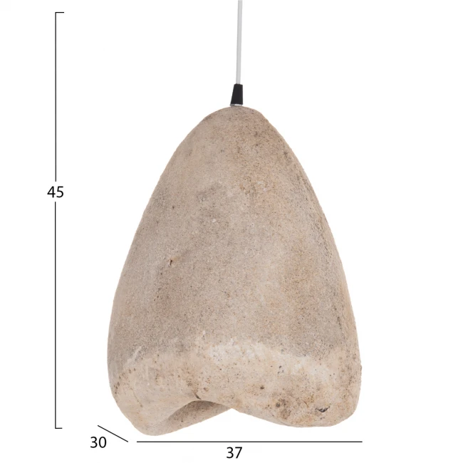 ΦΩΤΙΣΤΙΚΟ ΟΡΟΦΗΣ ΜΕ ΟΨΗ ΠΕΤΡΑΣ STONER (S) HM4417 ΣΚΟΥΡΟ ΜΠΕΖ 35x27x40Υεκ.