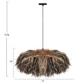 ΦΩΤΙΣΤΙΚΟ ΟΡΟΦΗΣ ORDEM HM4715 ΚΑΠΕΛΟ ΙΝΕΣ SISAL & ΜΠΑΝΑΝΑΣ-ΜΑΥΡΟ & ΦΥΣΙΚΟ Φ75εκ