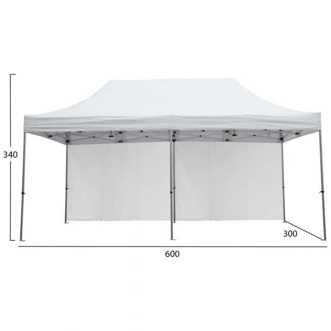 GAZEBO ΕΠΑΓΓΕΛΜΑΤΙΚΟ ΒΑΡΕΩΣ ΤΥΠΟΥ CRESSEN HM21099 ΠΤΥΣΣΟΜΕΝΟ ΑΛΟΥΜΙΝΙΟΥ 3x6x3,4Yμ