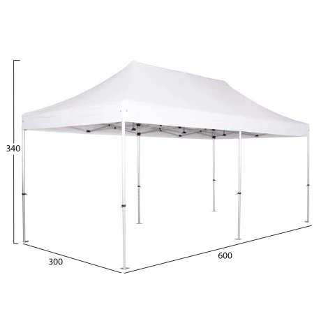 GAZEBO ΕΠΑΓΓΕΛΜΑΤΙΚΟ ΒΑΡΕΩΣ ΤΥΠΟΥ CRESSEN HM6307 ΠΤΥΣΣΟΜΕΝΟ ΑΛΟΥΜΙΝΙΟΥ 3x6x3,4Y