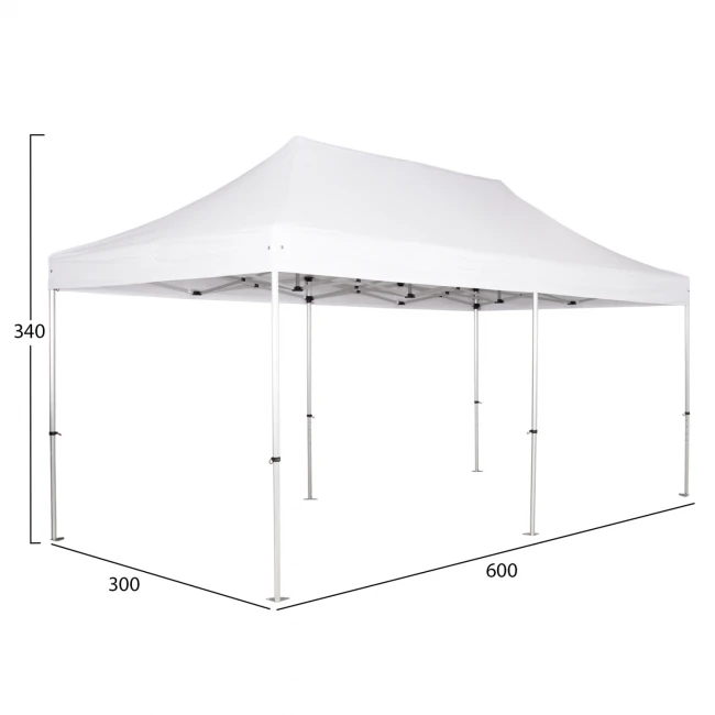 GAZEBO ΕΠΑΓΓΕΛΜΑΤΙΚΟ ΒΑΡΕΩΣ ΤΥΠΟΥ CRESSEN HM6307 ΠΤΥΣΣΟΜΕΝΟ ΑΛΟΥΜΙΝΙΟΥ 3x6x3,4Y