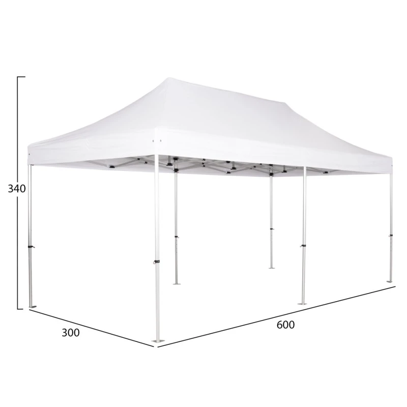 GAZEBO ΕΠΑΓΓΕΛΜΑΤΙΚΟ ΒΑΡΕΩΣ ΤΥΠΟΥ CRESSEN HM6307 ΠΤΥΣΣΟΜΕΝΟ ΑΛΟΥΜΙΝΙΟΥ 3x6x3,4Y