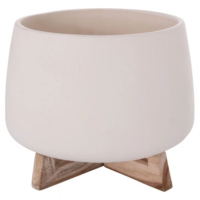 ΓΛΑΣΤΡΑ ΕΣ.ΧΩΡΟΥ FRELLO HM4674.02L ΛΕΥΚΟ FIBER CEMENT--TEAK ΒΑΣΗ 29x29x23,5Υεκ.