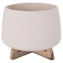 ΓΛΑΣΤΡΑ ΕΣ.ΧΩΡΟΥ FRELLO HM4674.02L ΛΕΥΚΟ FIBER CEMENT--TEAK ΒΑΣΗ 29x29x23,5Υεκ.