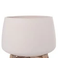 ΓΛΑΣΤΡΑ ΕΣ.ΧΩΡΟΥ FRELLO HM4674.02L ΛΕΥΚΟ FIBER CEMENT--TEAK ΒΑΣΗ 29x29x23,5Υεκ.
