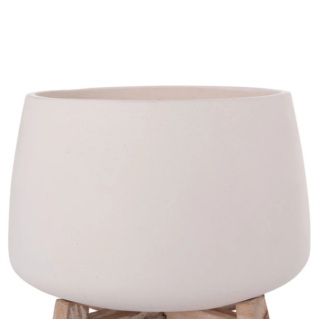 ΓΛΑΣΤΡΑ ΕΣ.ΧΩΡΟΥ FRELLO HM4674.02L ΛΕΥΚΟ FIBER CEMENT--TEAK ΒΑΣΗ 29x29x23,5Υεκ.