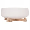 ΓΛΑΣΤΡΑ ΕΣ.ΧΩΡΟΥ FRELLO HM4674.02M ΛΕΥΚΟ FIBER CEMENT--TEAK ΒΑΣΗ 27x26,5x12Υεκ.