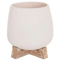 ΓΛΑΣΤΡΑ ΕΣ.ΧΩΡΟΥ FRELLO HM4674.02S ΛΕΥΚΟ FIBER CEMENT--TEAK ΒΑΣΗ 14,5x14,5x16Υεκ.