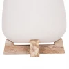 ΓΛΑΣΤΡΑ ΕΣ.ΧΩΡΟΥ FRELLO HM4674.02S ΛΕΥΚΟ FIBER CEMENT--TEAK ΒΑΣΗ 14,5x14,5x16Υεκ.