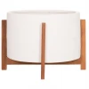 ΓΛΑΣΤΡΑ ΕΣΩΤ.ΧΩΡΟΥ HOFF HM4682.02L FIBER CEMENT ΛΕΥΚΟ-TEAK ΒΑΣΗ Φ50x35Υεκ