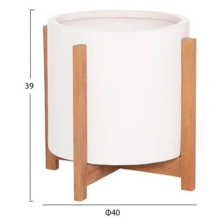 ΓΛΑΣΤΡΑ ΕΣΩΤ.ΧΩΡΟΥ HOFF HM4682.02M FIBER CEMENT ΛΕΥΚΟ-TEAK ΒΑΣΗ Φ40x39Υεκ