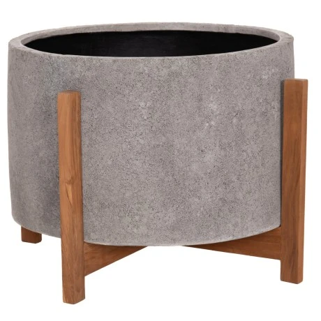 ΓΛΑΣΤΡΑ ΕΣΩΤ.ΧΩΡΟΥ HOFF HM4682.03L FIBER CEMENT ΓΚΡΙ-TEAK ΒΑΣΗ Φ50x35Υεκ