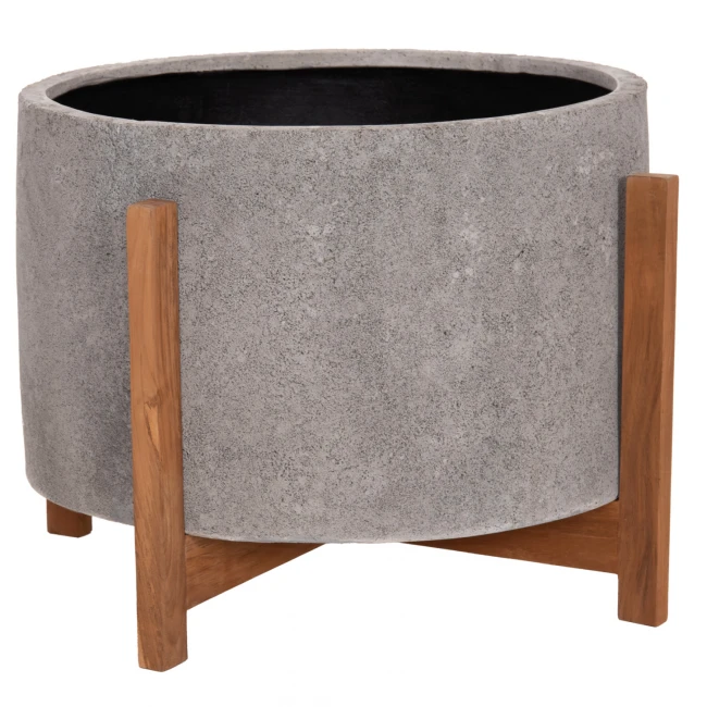 ΓΛΑΣΤΡΑ ΕΣΩΤ.ΧΩΡΟΥ HOFF HM4682.03L FIBER CEMENT ΓΚΡΙ-TEAK ΒΑΣΗ Φ50x35Υεκ