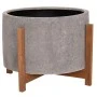ΓΛΑΣΤΡΑ ΕΣΩΤ.ΧΩΡΟΥ HOFF HM4682.03L FIBER CEMENT ΓΚΡΙ-TEAK ΒΑΣΗ Φ50x35Υεκ