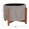 ΓΛΑΣΤΡΑ ΕΣΩΤ.ΧΩΡΟΥ HOFF HM4682.03L FIBER CEMENT ΓΚΡΙ-TEAK ΒΑΣΗ Φ50x35Υεκ