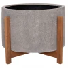ΓΛΑΣΤΡΑ ΕΣΩΤ.ΧΩΡΟΥ HOFF HM4682.03L FIBER CEMENT ΓΚΡΙ-TEAK ΒΑΣΗ Φ50x35Υεκ