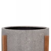 ΓΛΑΣΤΡΑ ΕΣΩΤ.ΧΩΡΟΥ HOFF HM4682.03L FIBER CEMENT ΓΚΡΙ-TEAK ΒΑΣΗ Φ50x35Υεκ