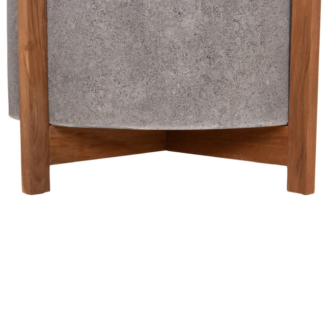 ΓΛΑΣΤΡΑ ΕΣΩΤ.ΧΩΡΟΥ HOFF HM4682.03L FIBER CEMENT ΓΚΡΙ-TEAK ΒΑΣΗ Φ50x35Υεκ