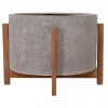 ΓΛΑΣΤΡΑ ΕΣΩΤ.ΧΩΡΟΥ HOFF HM4682.03L FIBER CEMENT ΓΚΡΙ-TEAK ΒΑΣΗ Φ50x35Υεκ