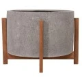 ΓΛΑΣΤΡΑ ΕΣΩΤ.ΧΩΡΟΥ HOFF HM4682.03L FIBER CEMENT ΓΚΡΙ-TEAK ΒΑΣΗ Φ50x35Υεκ