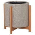 ΓΛΑΣΤΡΑ ΕΣΩΤ.ΧΩΡΟΥ HOFF HM4682.03M FIBER CEMENT ΓΚΡΙ-TEAK ΒΑΣΗ Φ40x39Υεκ