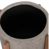 ΓΛΑΣΤΡΑ ΕΣΩΤ.ΧΩΡΟΥ HOFF HM4682.03M FIBER CEMENT ΓΚΡΙ-TEAK ΒΑΣΗ Φ40x39Υεκ