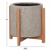ΓΛΑΣΤΡΑ ΕΣΩΤ.ΧΩΡΟΥ HOFF HM4682.03M FIBER CEMENT ΓΚΡΙ-TEAK ΒΑΣΗ Φ40x39Υεκ
