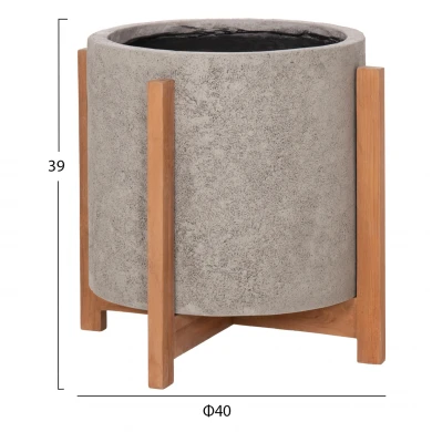ΓΛΑΣΤΡΑ ΕΣΩΤ.ΧΩΡΟΥ HOFF HM4682.03M FIBER CEMENT ΓΚΡΙ-TEAK ΒΑΣΗ Φ40x39Υεκ