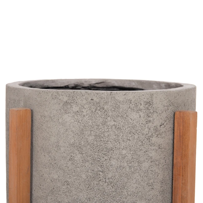 ΓΛΑΣΤΡΑ ΕΣΩΤ.ΧΩΡΟΥ HOFF HM4682.03M FIBER CEMENT ΓΚΡΙ-TEAK ΒΑΣΗ Φ40x39Υεκ