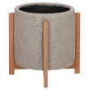 ΓΛΑΣΤΡΑ ΕΣΩΤ.ΧΩΡΟΥ HOFF HM4682.03M FIBER CEMENT ΓΚΡΙ-TEAK ΒΑΣΗ Φ40x39Υεκ