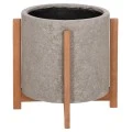 ΓΛΑΣΤΡΑ ΕΣΩΤ.ΧΩΡΟΥ HOFF HM4682.03M FIBER CEMENT ΓΚΡΙ-TEAK ΒΑΣΗ Φ40x39Υεκ