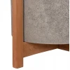 ΓΛΑΣΤΡΑ ΕΣΩΤ.ΧΩΡΟΥ HOFF HM4682.03M FIBER CEMENT ΓΚΡΙ-TEAK ΒΑΣΗ Φ40x39Υεκ