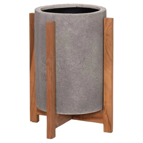 ΓΛΑΣΤΡΑ ΕΣΩΤ.ΧΩΡΟΥ HOFF HM4682.03S FIBER CEMENT ΓΚΡΙ-TEAK ΒΑΣΗ Φ33x42Υεκ