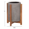 ΓΛΑΣΤΡΑ ΕΣΩΤ.ΧΩΡΟΥ HOFF HM4682.03S FIBER CEMENT ΓΚΡΙ-TEAK ΒΑΣΗ Φ33x42Υεκ