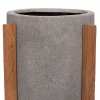 ΓΛΑΣΤΡΑ ΕΣΩΤ.ΧΩΡΟΥ HOFF HM4682.03S FIBER CEMENT ΓΚΡΙ-TEAK ΒΑΣΗ Φ33x42Υεκ