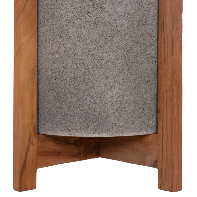 ΓΛΑΣΤΡΑ ΕΣΩΤ.ΧΩΡΟΥ HOFF HM4682.03S FIBER CEMENT ΓΚΡΙ-TEAK ΒΑΣΗ Φ33x42Υεκ