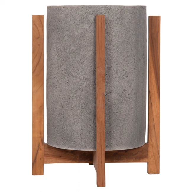 ΓΛΑΣΤΡΑ ΕΣΩΤ.ΧΩΡΟΥ HOFF HM4682.03S FIBER CEMENT ΓΚΡΙ-TEAK ΒΑΣΗ Φ33x42Υεκ