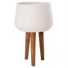 ΓΛΑΣΤΡΑ ΕΣΩΤ.ΧΩΡΟΥ QUAN HM4680.02L FIBER CEMENT ΛΕΥΚΟ--ΒΑΣΗ TEAK Φ38x62Υεκ