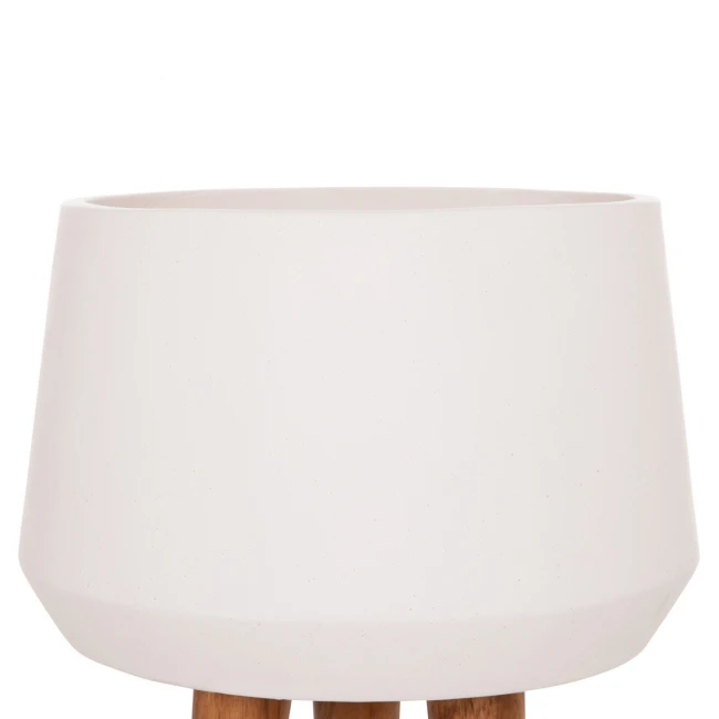 ΓΛΑΣΤΡΑ ΕΣΩΤ.ΧΩΡΟΥ QUAN HM4680.02L FIBER CEMENT ΛΕΥΚΟ--ΒΑΣΗ TEAK Φ38x62Υεκ
